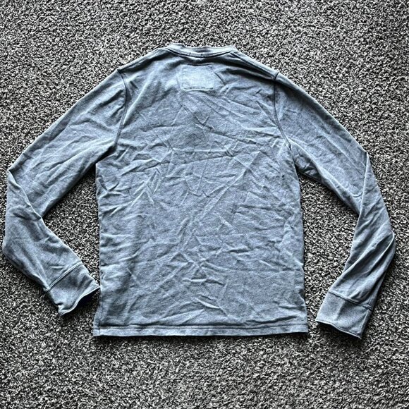 Y2K Abercrombie & Fitch Henley Mens XL Gray Long Sleeve 100% Cotton Tee - Picture 3 of 7